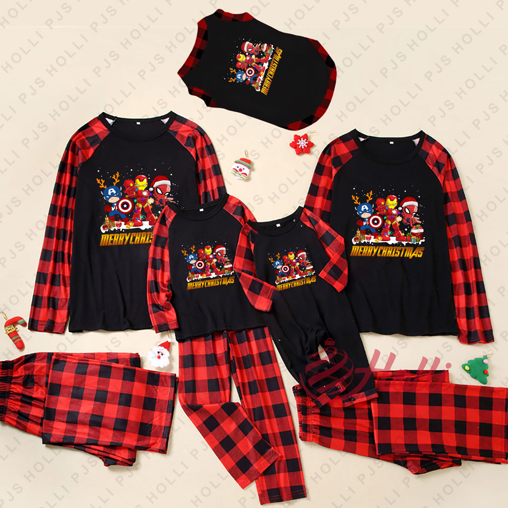 Marvel christmas online pjs