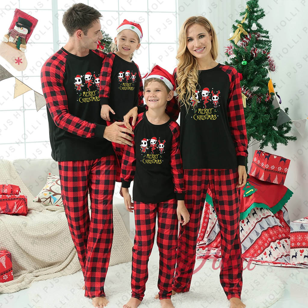 Nightmare Before Christmas Jack Skellington Matching Holiday Pajamas ...