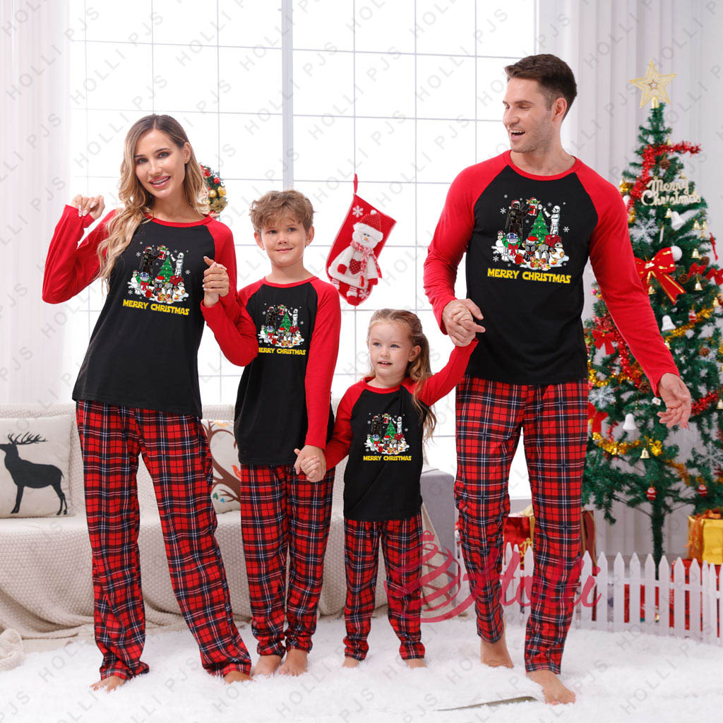 Baby Yoda Dark Vader Merry Christmas Star Wars Family PJ Sets