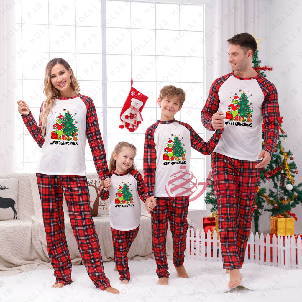 Christmas Pajamas Grinch Xmas Tree Merry Christmas