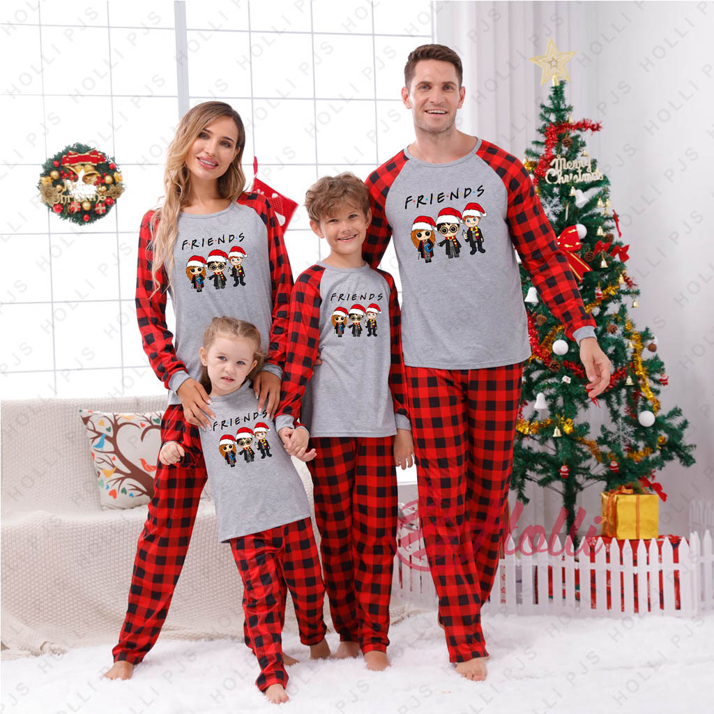 Cute Christmas Pajamas Harry Potter Hermione Ron Friends