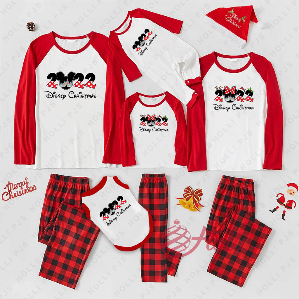 2022 Disney Mickey Christmas Matching Christmas Pajamas Family Holli