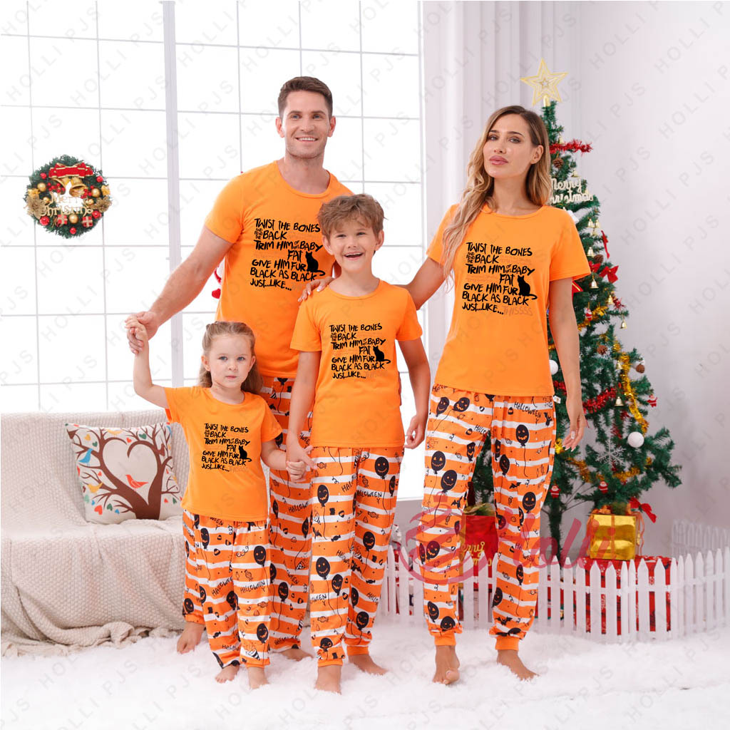 Family Halloween Pajamas Twist The Bones And Bend The Back