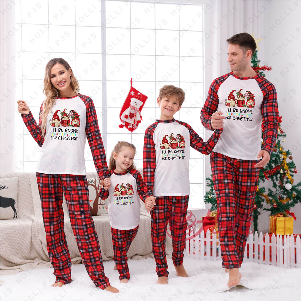 I'll Be Gnome For Christmas Cute Gnome Matching Christmas Pajamas