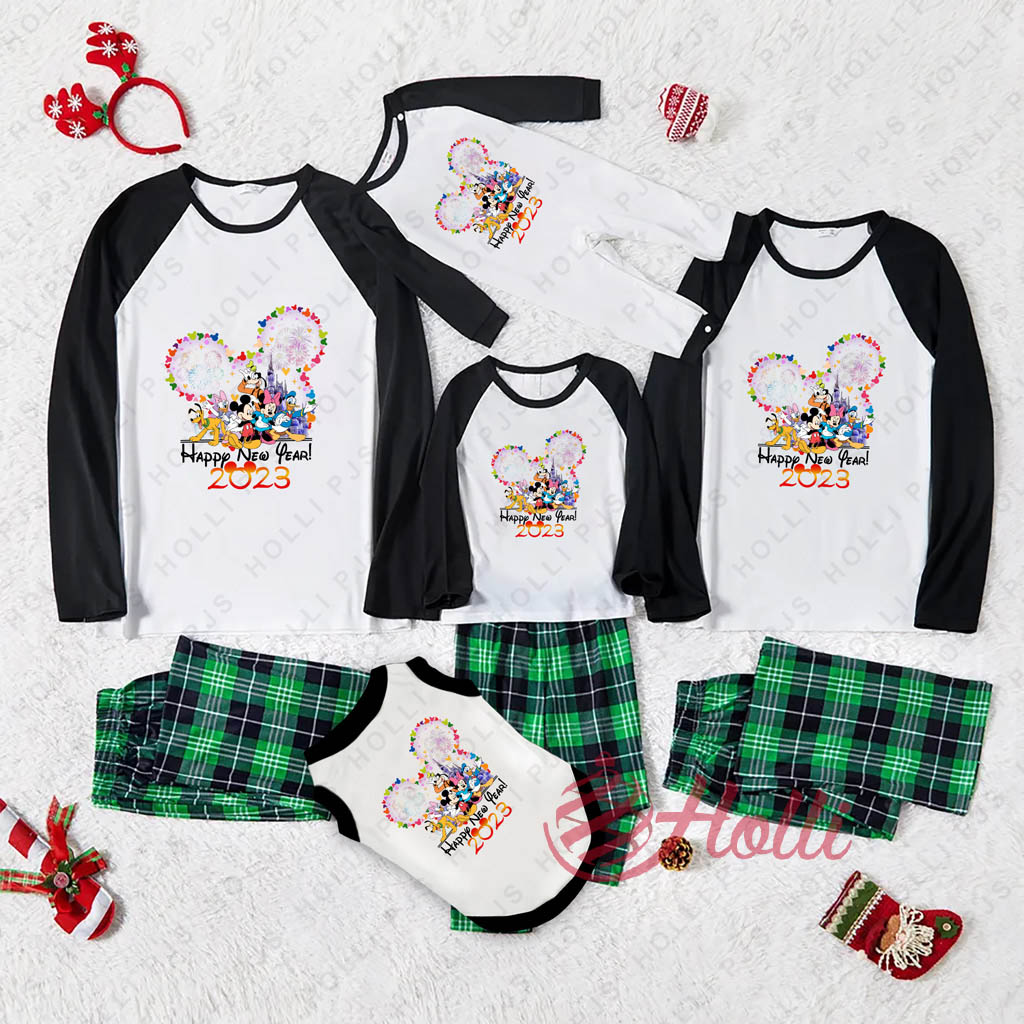 Personalized Disney Mickey Mouse And Friends Matching Christmas Pajamas