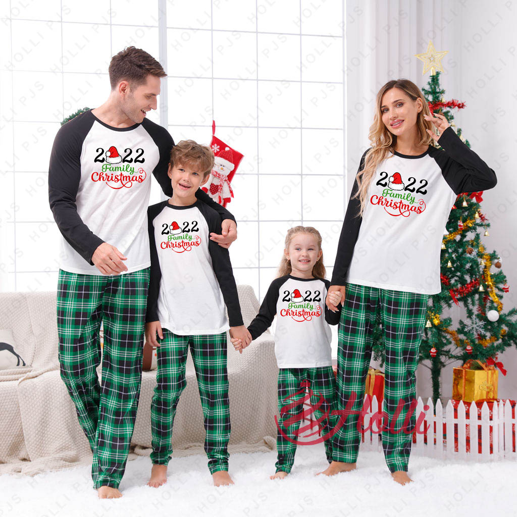 2022 Family Christmas Matching Family Christmas Pajamas Plaid (1)