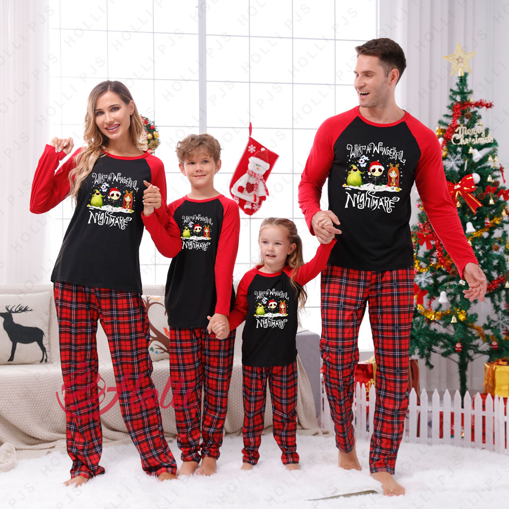 What A Wonderful Nightmare The Nightmare Before Christmas Matching Family Pjs