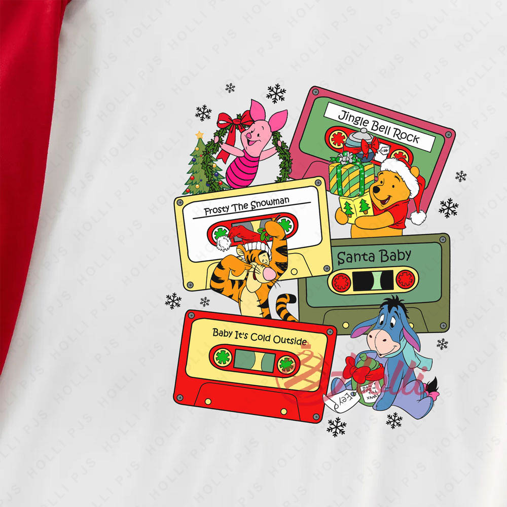 Christmas Music Cassette Tapes Disney Matching PJs With Dog Holli